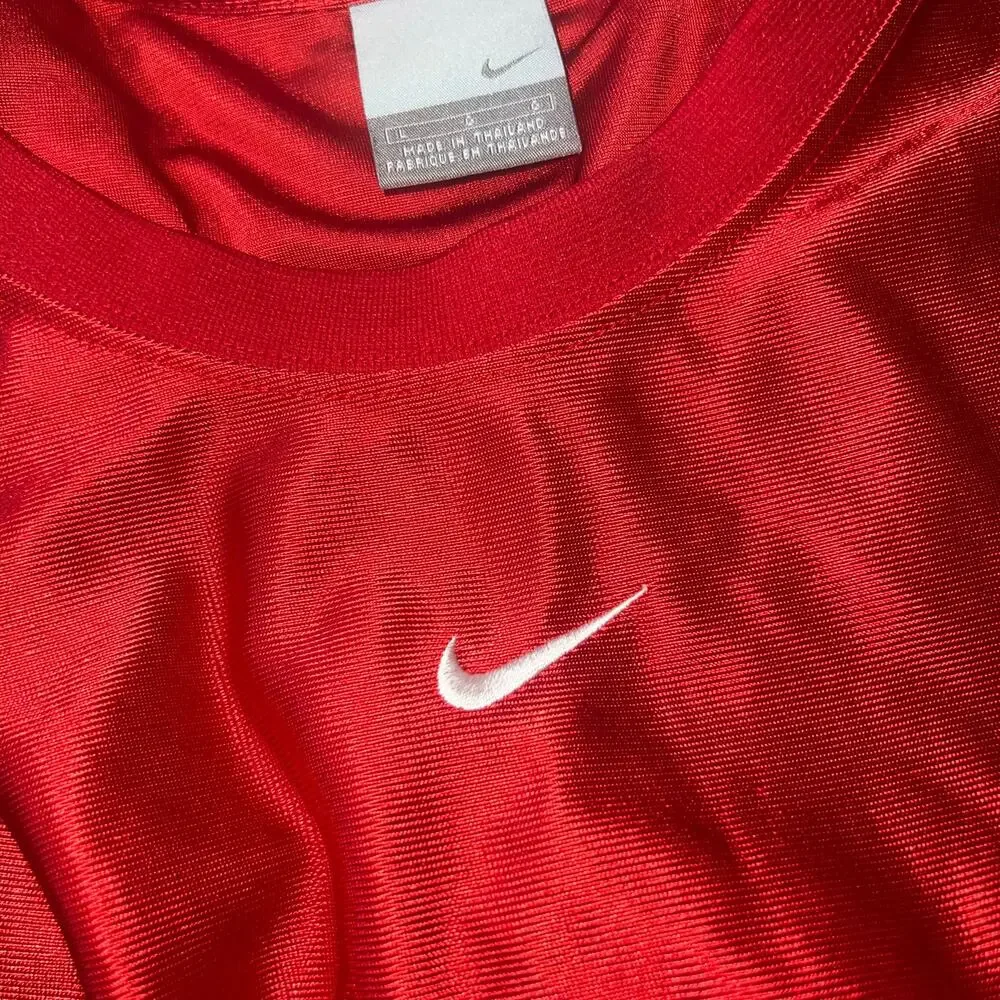 Vintage Nike Center Swoosh Nike Check Men's red tank top size large